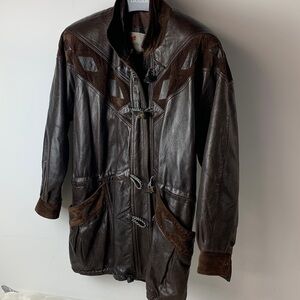 Vintage  Dark Brown Leather Jacket